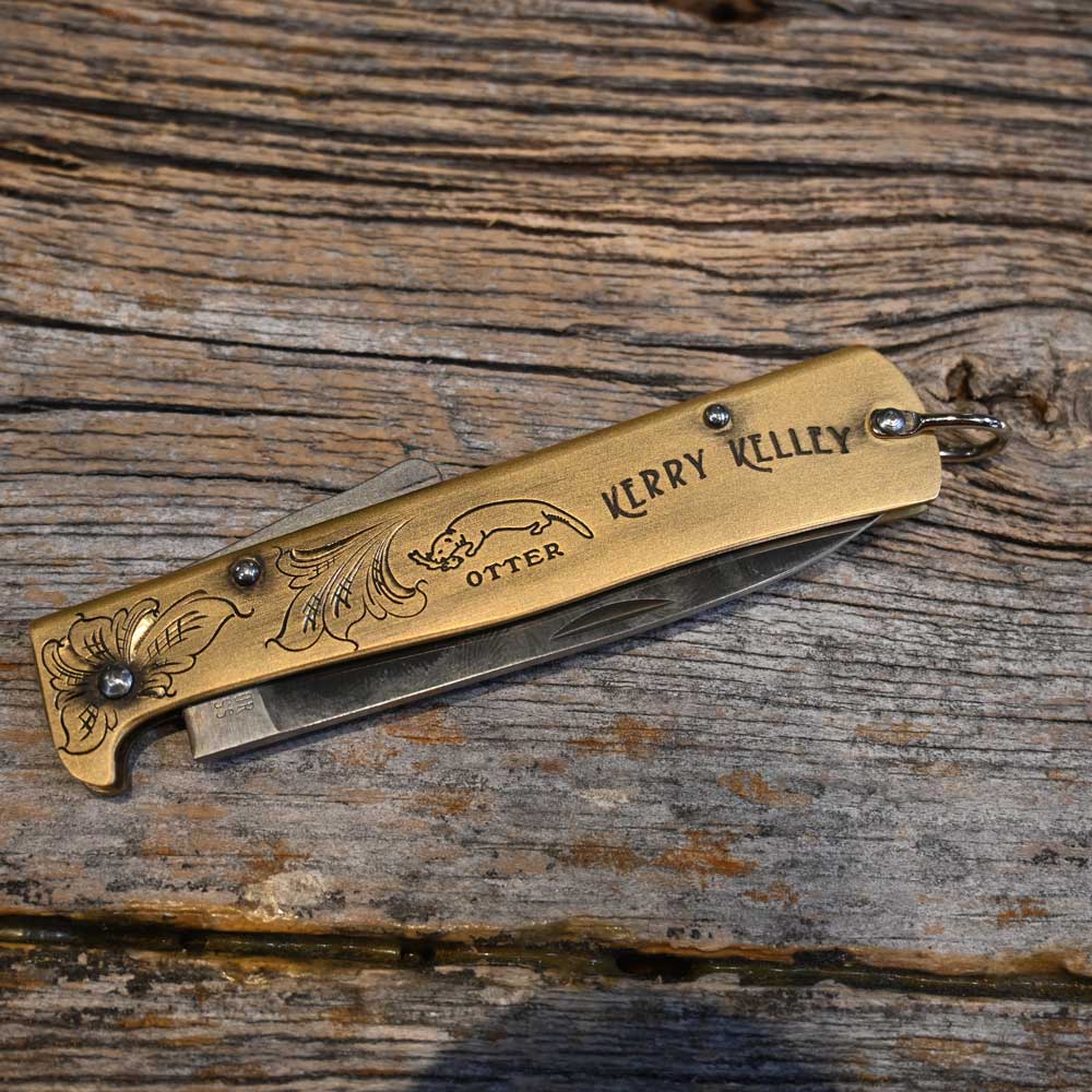 Engraved Knife by Kerry Kelly _CA1176 Knives Kerry Kelley