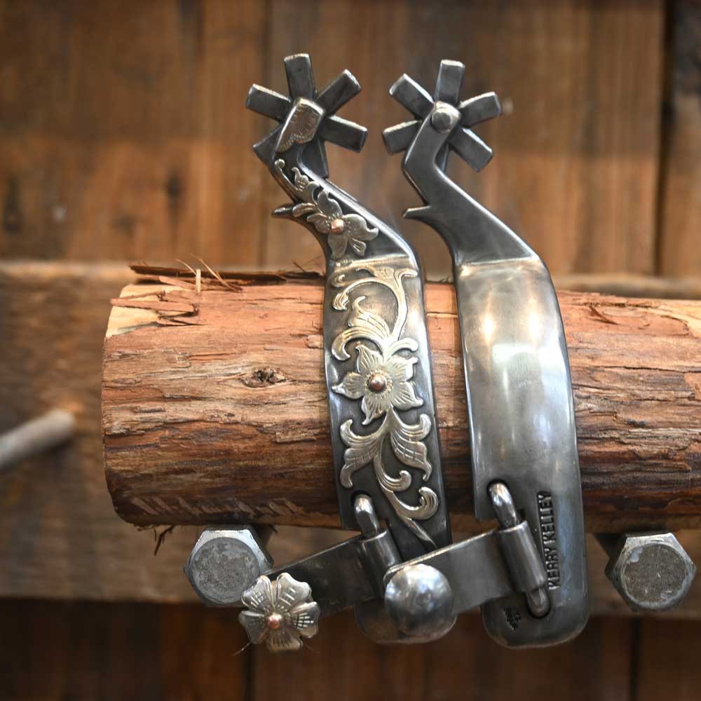 Kerry Kelley Silver Mounted Spurs - SPUR867 Tack - Spurs Kerry Kelley