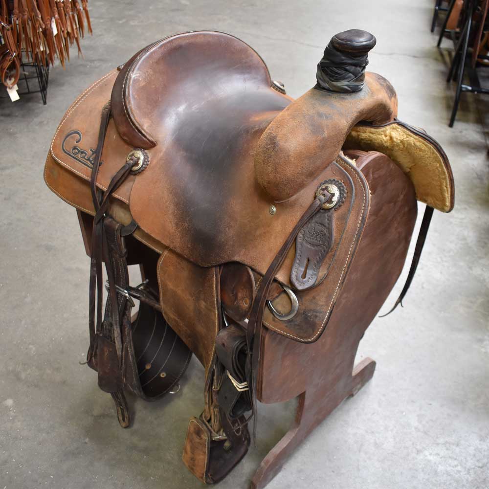 14" USED COATS ROPING SADDLE Saddles Coats Saddlery   