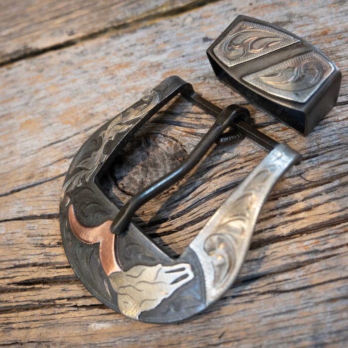 Scribner 2 Pc. Copper Horn Buckle 032