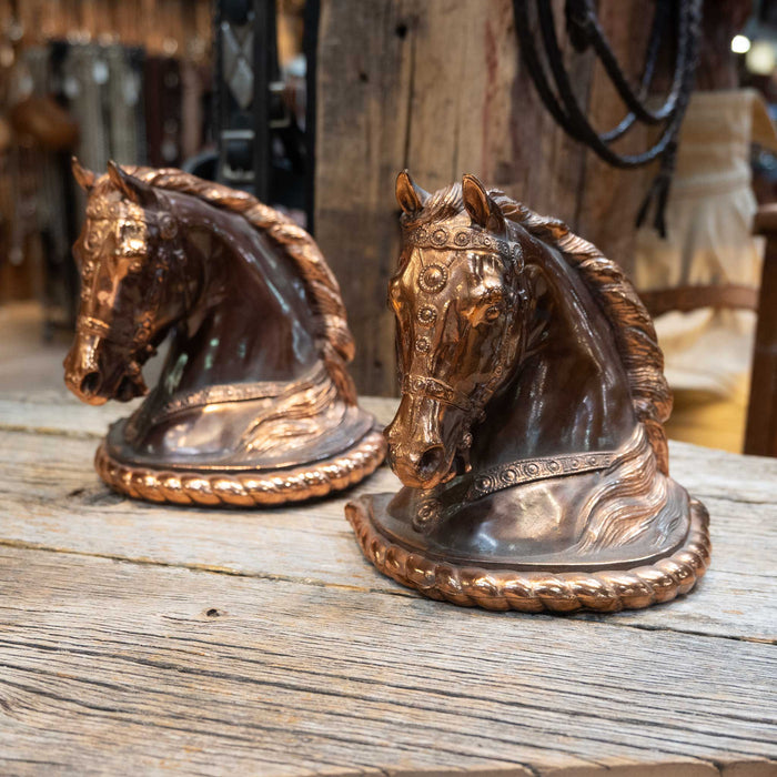 Rare 1946 Dodge Inc. Copper Parade Horse Bookends Gladys Brown