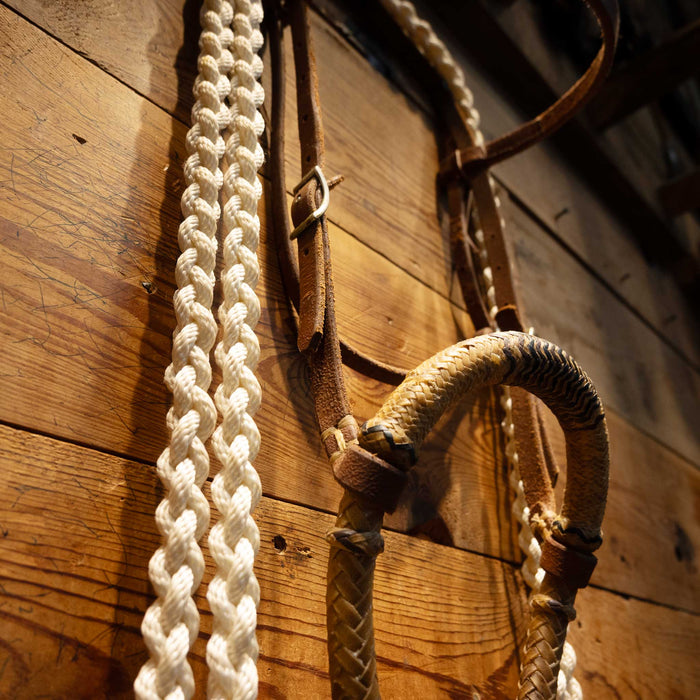 Rawhide Bosal w/ Nylon Split Reins