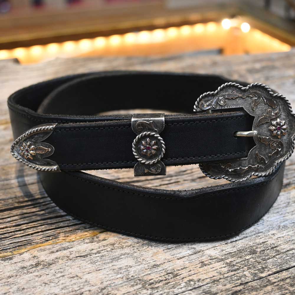 Vintage Western Vogt Belt - Vintage Sterling Silver and 14K Buckle _CA1035 Collectibles Teskey's   