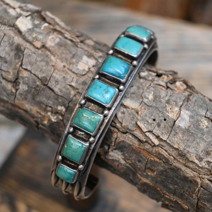 Vintage Cuff with Square Turquoise Stones