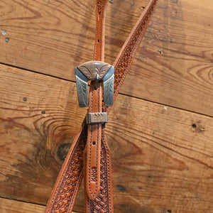 Handmade by KING Split ear Headstall with a Teskeys Buckle AAHT055 Tack - Headstalls KING