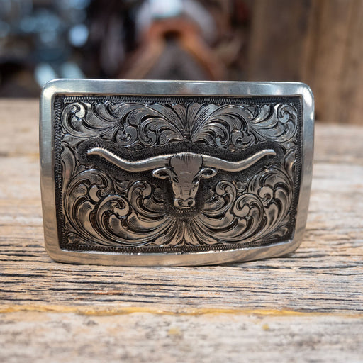GUEST Silver Mounted Longhorn Buckle ACCESSORIES - Additional Accessories - Buckles GUEST