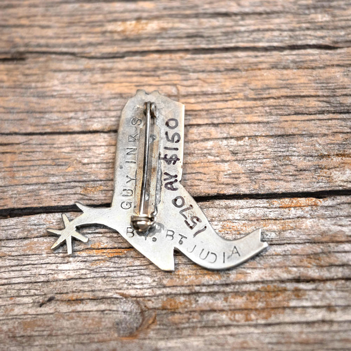 Vintage Two-Tone Cowboy Boot Pin WOMEN - Accessories - Jewelry - Pins & Pendants Teskey's