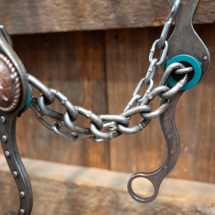 Petska Chain Copper feather Conchos Bit