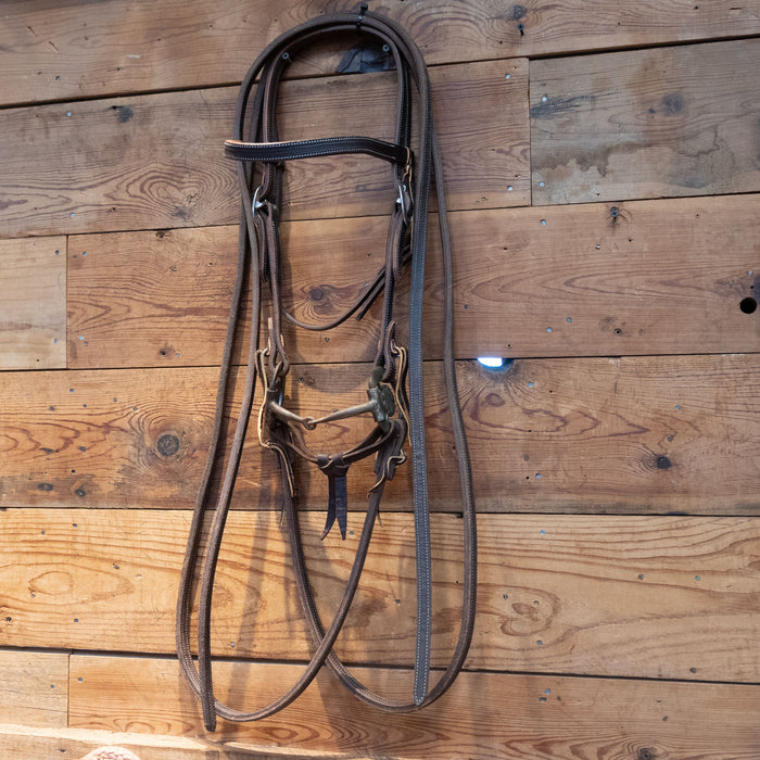 Kris Rinks Silver Mounted D-Ring Snaffle Bridle Rig