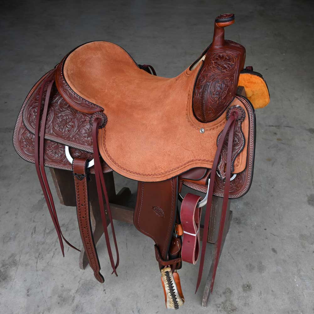 16.5"  TESKEY'S PRO CUTTER RANCH CUTTER SADDLE Saddles TESKEY'S SADDLERY LLC   