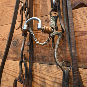 Bridle Rig  - Kerry Kelley Silver Mounted Milkman with Copper Rings Bit  RIG832