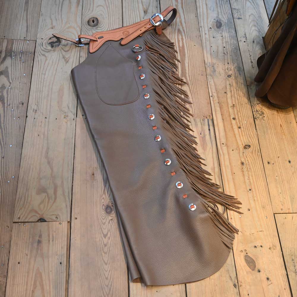 Teskey's Versatility Large Slick Leather Chaps - CHAP1089 Tack - Chaps & Chinks Teskey's