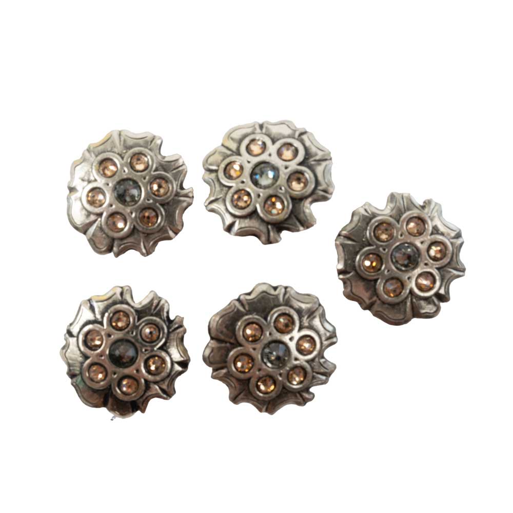 New Swarovski Crystal Set Of 5 1" Conchos Sale Barn MISC   