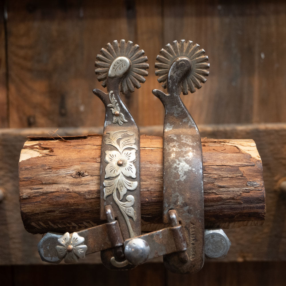 Kerry Kelley Silver & Copper Mounted Spurs 963