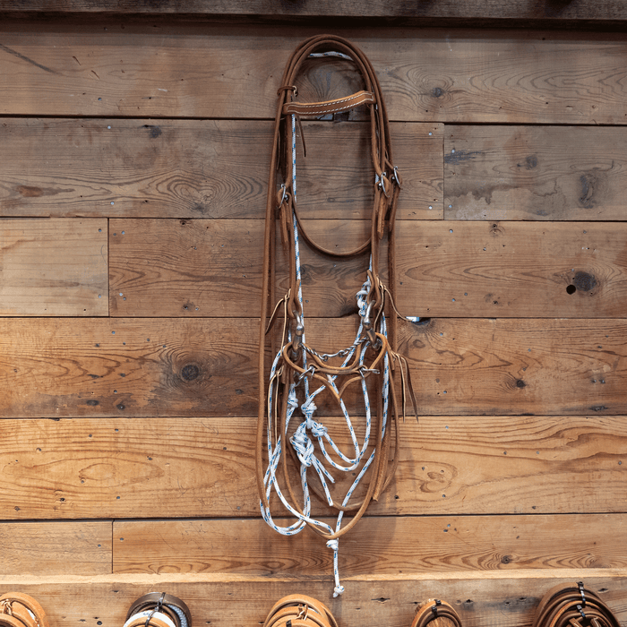 Cow Horse Supply D-Ring Twisted Wire Dogbone Bridle Rig