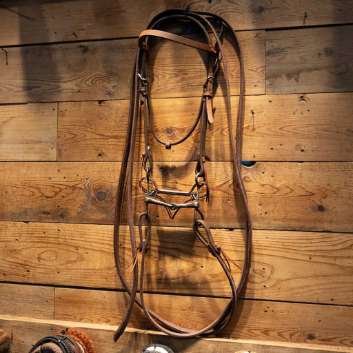 Sliding Gag Snaffle with all NEW leather Bridle Rig Sale Barn MISC