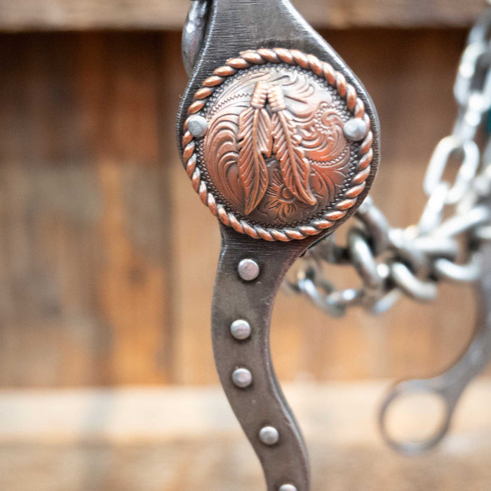 Petska Chain Copper feather Conchos Bit