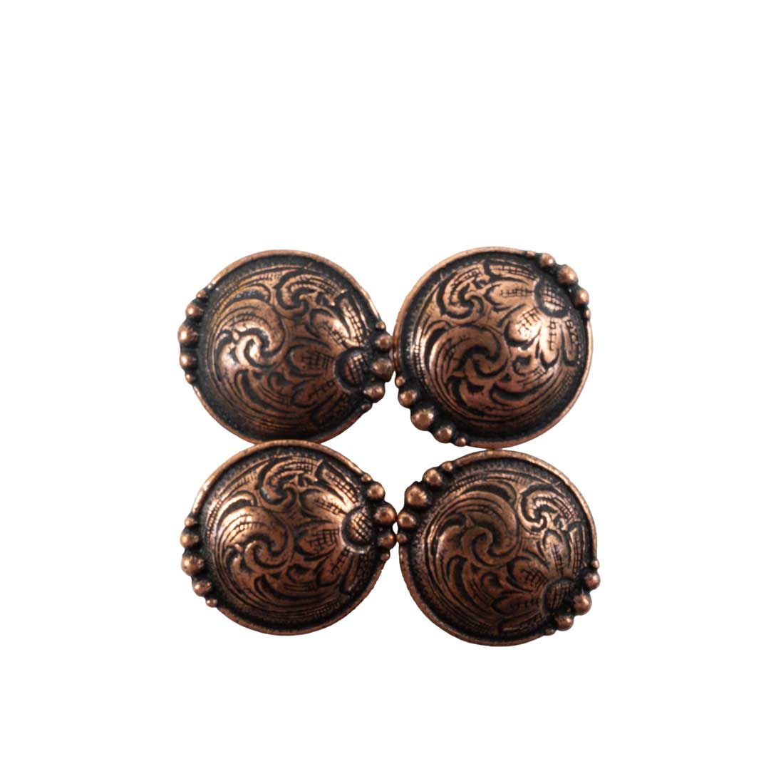 New Bronze Floral Set Of 4 1" Conchos Sale Barn MISC   