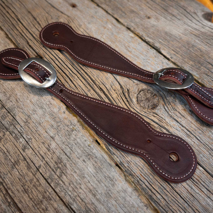Handmade Ross Bullinger Burgundy Spur Straps