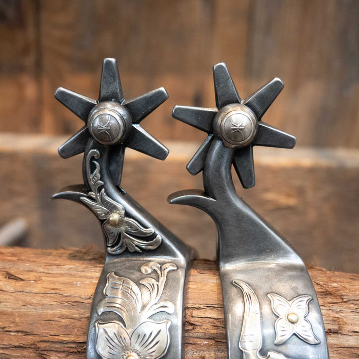 Kerry Kelley Silver Mounted 6pt Spurs