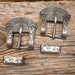 Kerry Kelley 1" Silver Mounted Headstall Buckle Set Tack - Conchos & Hardware Kerry Kelley