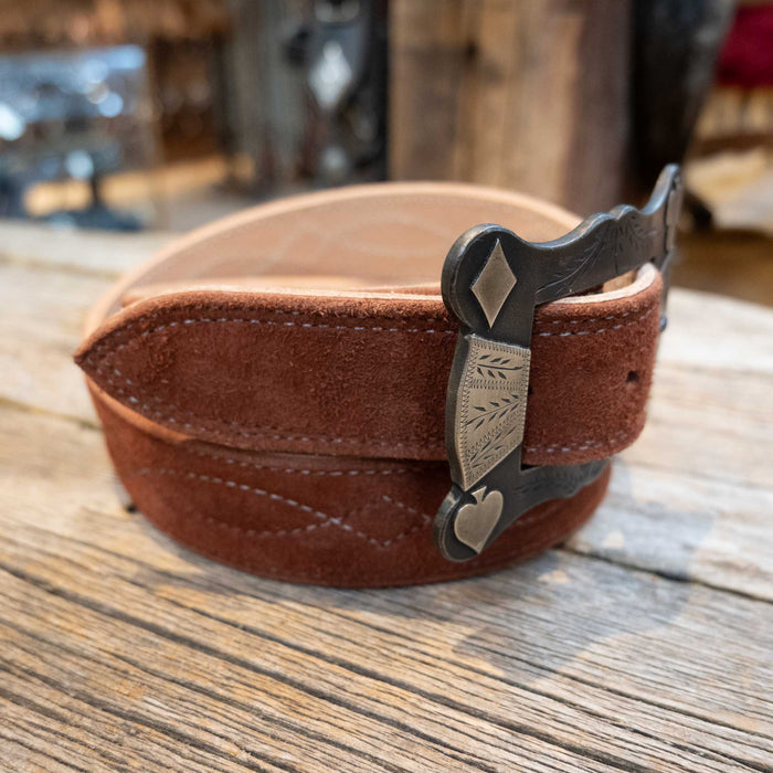 Handmade 1" Rust Roughout Belt MEN - Accessories - Belts & Suspenders Yoder Leather Co.