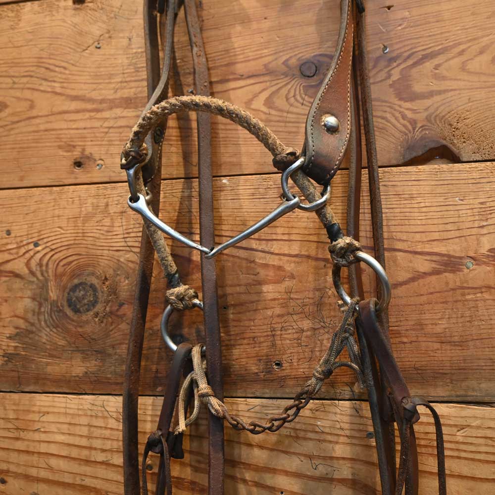 Rope Nose Snaffle Gag Bridle Rig Tack - Rigs MISC