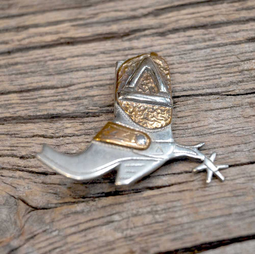 Vintage Two-Tone Cowboy Boot Pin WOMEN - Accessories - Jewelry - Pins & Pendants Teskey's