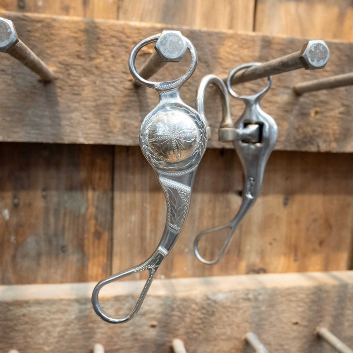 Cutrell Single Concho Correction Bit w/Copper Inlay Tack - Bits Cutrell