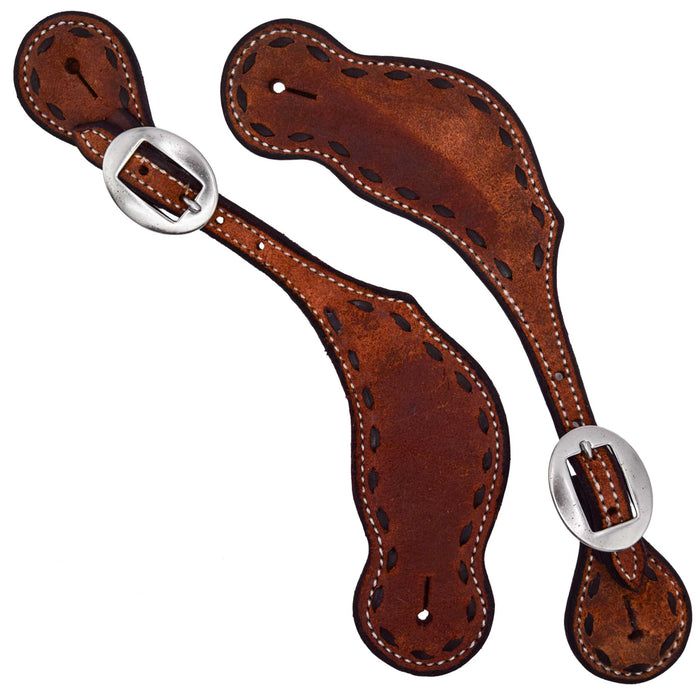 Teskey's Men's Roughout Spur Straps w/Buckstitch