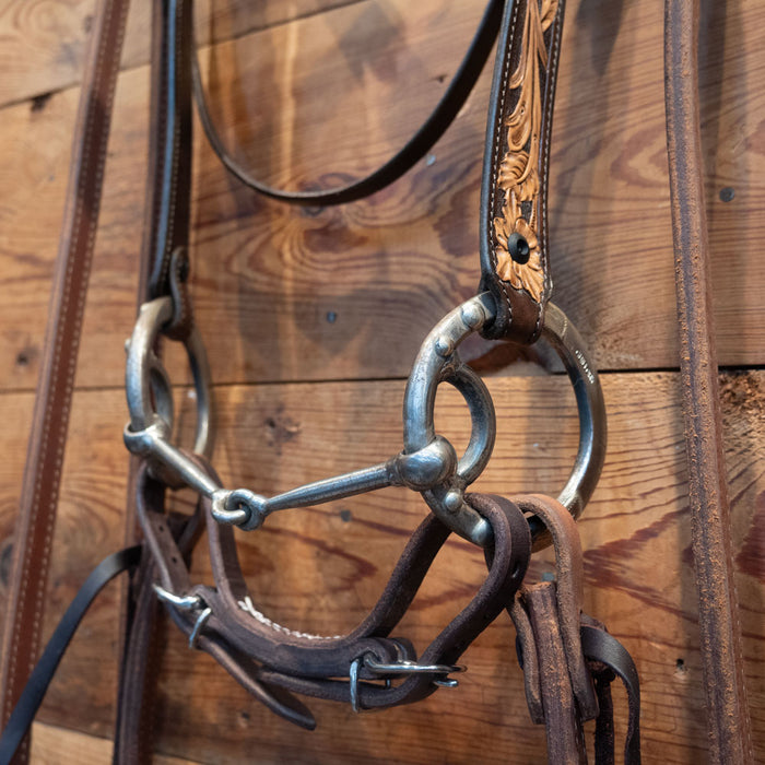 Barry Guillory Locked Snaffle w/a Holland Buckle set Bridle Rig Tack - Rigs Barry Guillory
