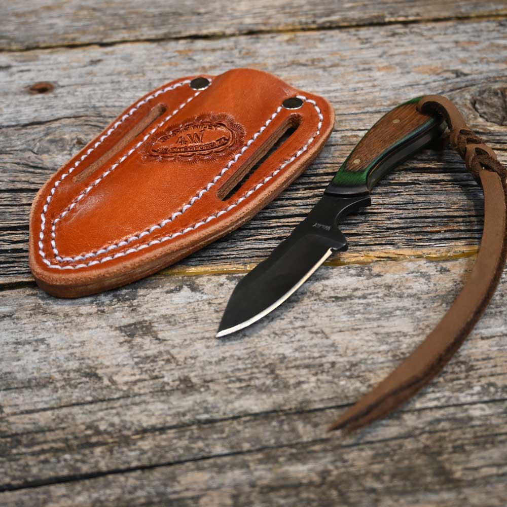 Justin Wiley Handmade Knife with Leather Sheath WK025 Knives Justin Wiley   