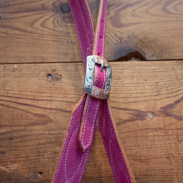 Pink 3/4" Split Ear Headstall Tack - Headstalls Teskey's