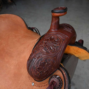 16.5"  TESKEY'S PRO CUTTER RANCH CUTTER SADDLE Saddles TESKEY'S SADDLERY LLC   