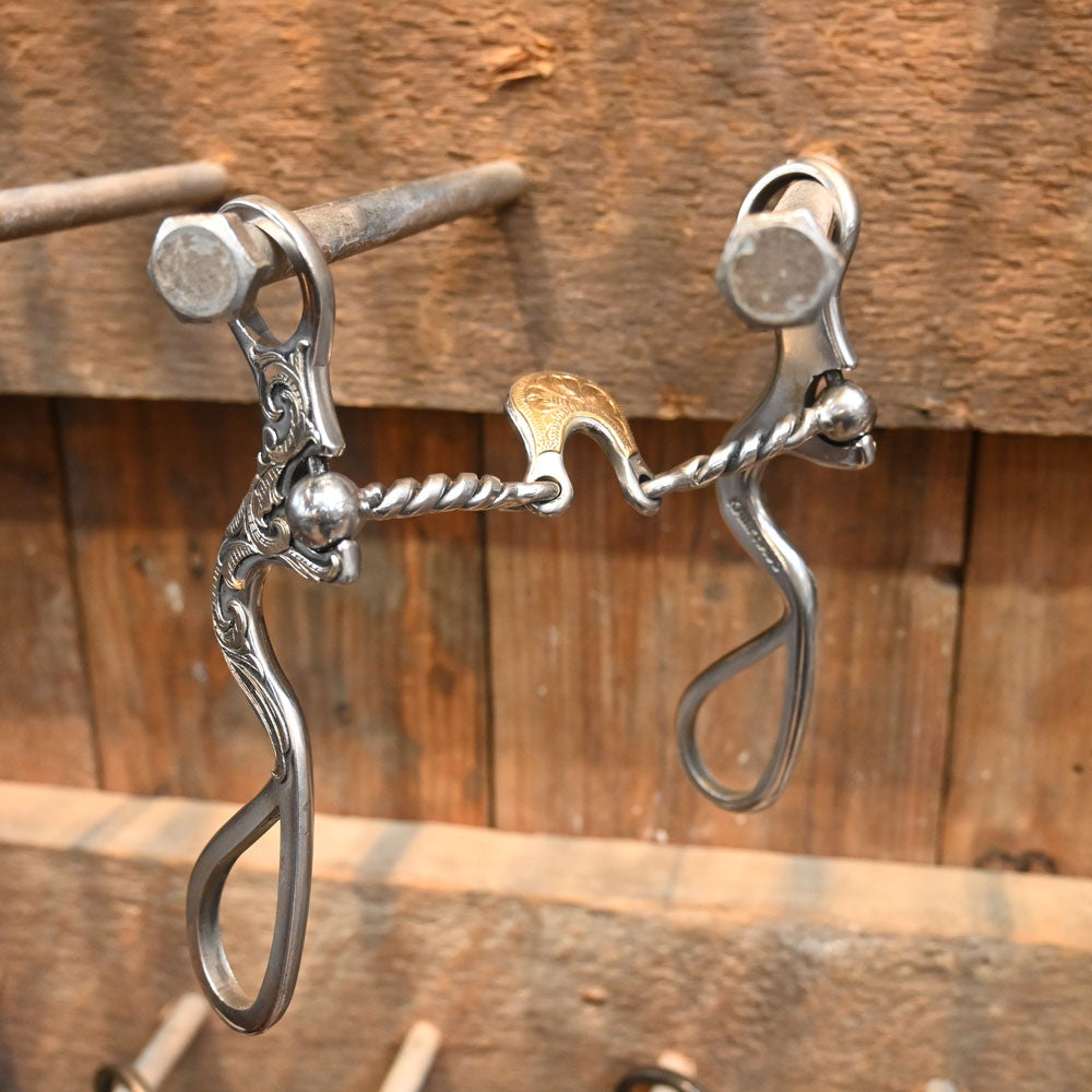 KAMPHAUS - Silver Mounted Twisted - Floating Spoon Bit TI1246 Tack - Bits Kamphaus