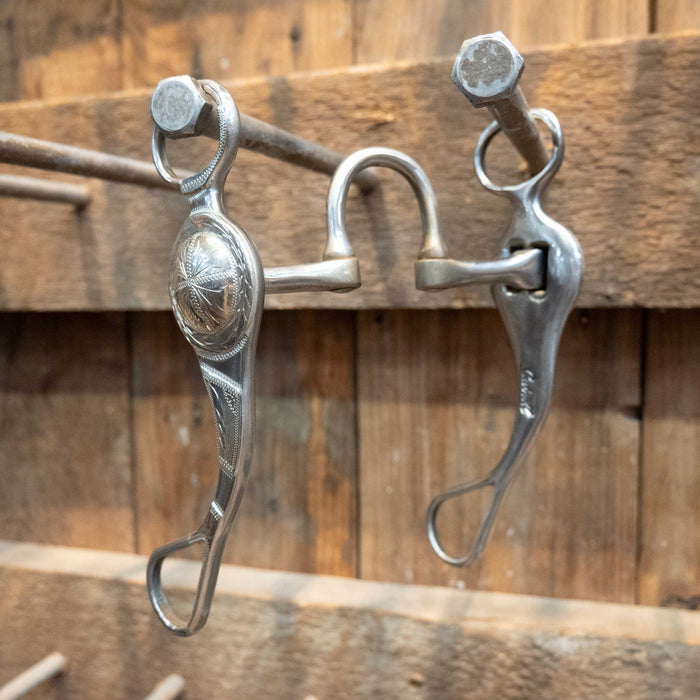 Cutrell Single Concho Correction Bit w/Copper Inlay Tack - Bits Cutrell