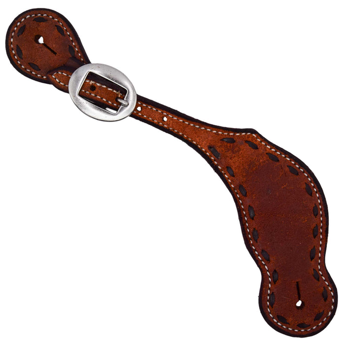 Teskey's Men's Roughout Spur Straps w/Buckstitch