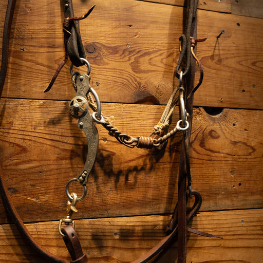 Silver engraved Cheeks w/3 Piece Dogbone Bit Sale Barn MISC