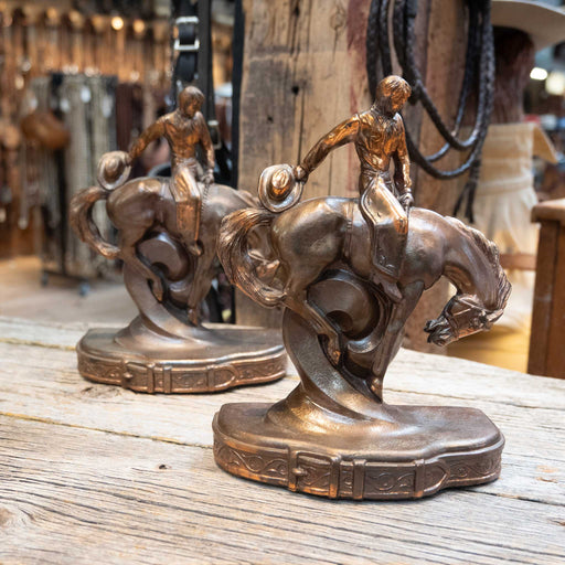 Bronze Rodeo Riding Cowboy Statues Collectibles Teskey's