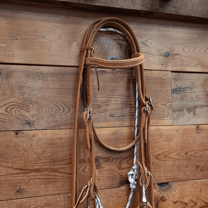 Cow Horse Supply D-Ring Twisted Wire Dogbone Bridle Rig