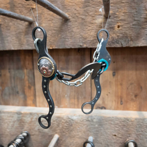 Paul Petska Washer Port Chain - Copper Flower Concho Bit Tack - Bits Paul Petska