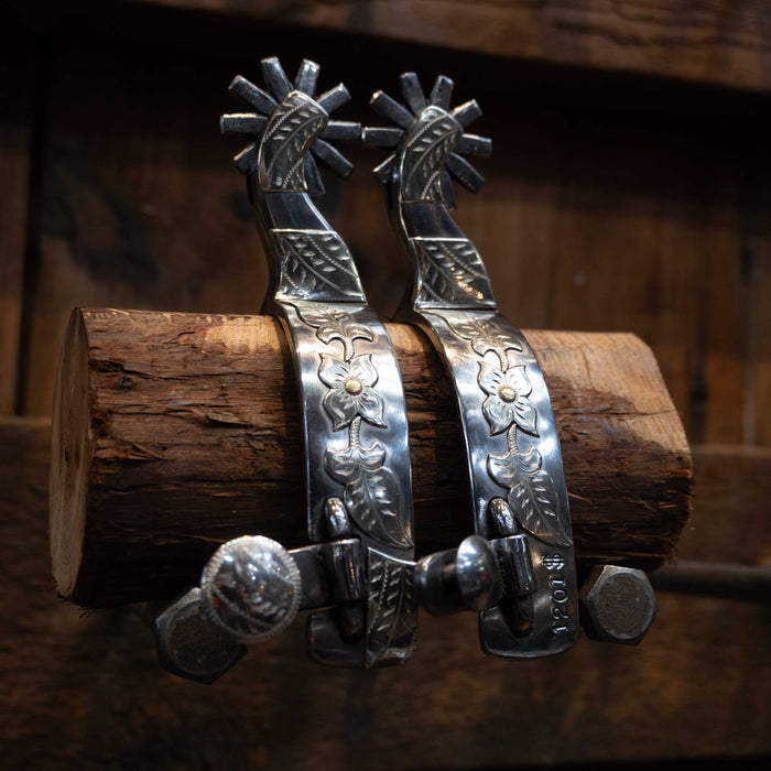 Wayne Dollar Silver Mounted 10pt. Spurs