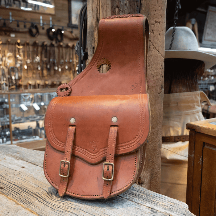 Handmade Walter McCurdy Heavy Leather Saddle Bags
