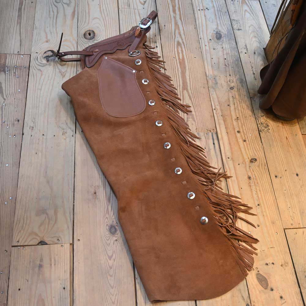 Teskey's Versatility Xtra Large Roug-Out Leather Chaps - CHAP1090 Tack - Chaps & Chinks Teskey's