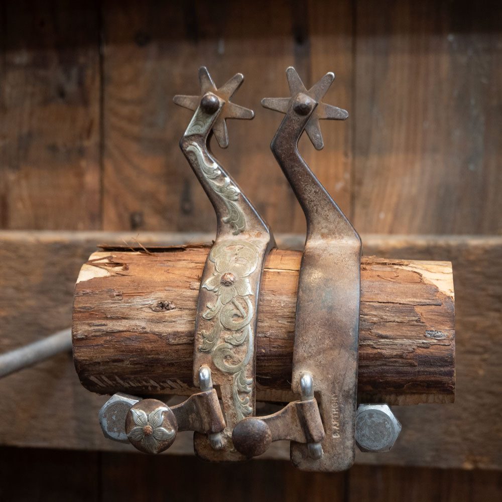 Kerry Kelley Silver & Copper Mounted Spurs 964