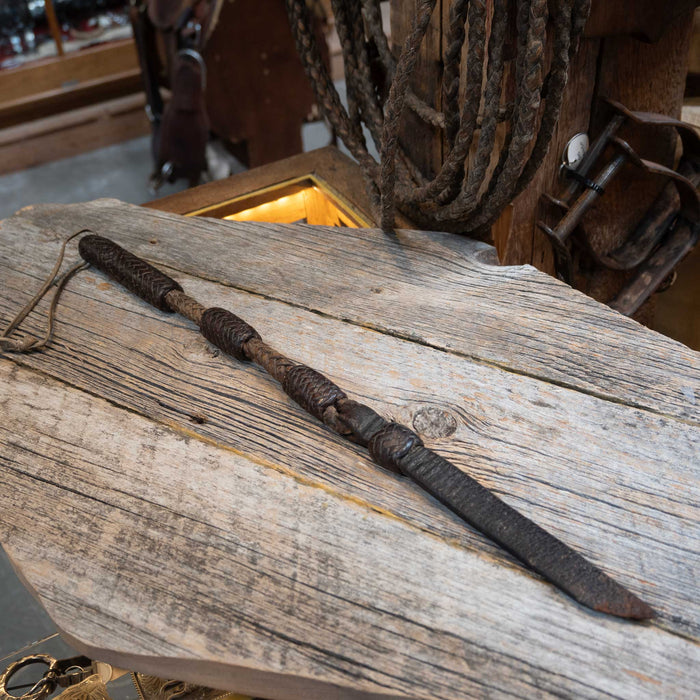 Vintage Handmade Rawhide & Leather Quirt w/Popper Collectibles MISC