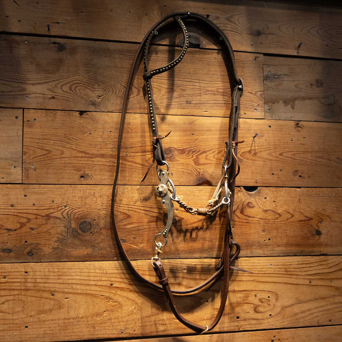 Silver engraved Cheeks w/3 Piece Dogbone Bit Sale Barn MISC