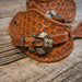 Floral Tooled Spur Straps w/ Marion Buckles Tack - Spur Straps Marion