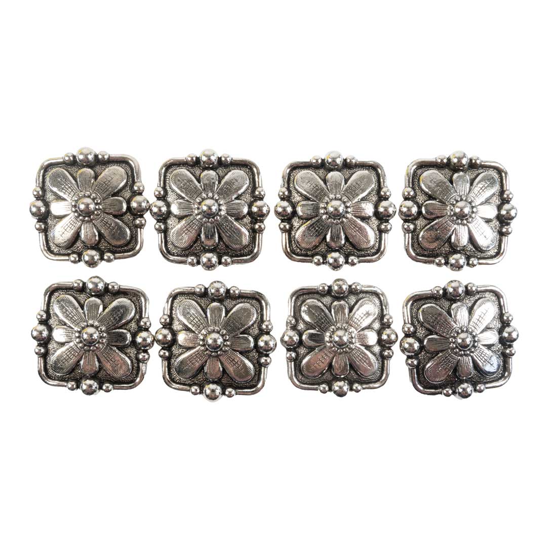 New Floral Set Of 8 1 1/12" Conchos Sale Barn MISC   