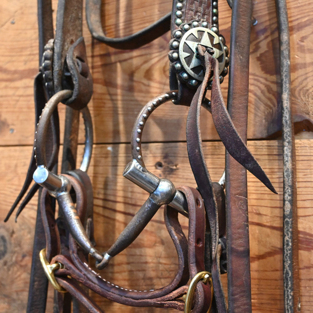 Bridle Rig - Tom Balding Silver Mounted D-Ring Snaffle with Campbell Hardware Bit RIG923 Tack - Rigs Tom Balding